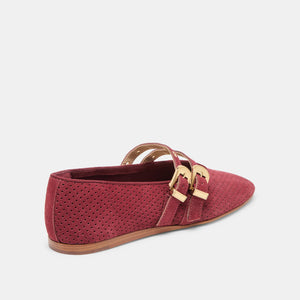 Dolce Vita Baylee Flats - Oxblood Suede