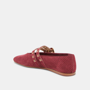 Dolce Vita Baylee Flats - Oxblood Suede