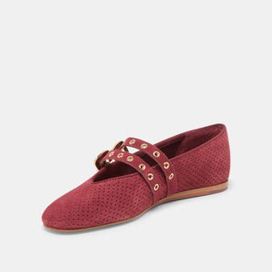 Dolce Vita Baylee Flats - Oxblood Suede