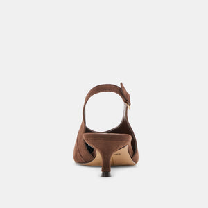 Dolce Vita Alenna Heels - Dark Brown Suede