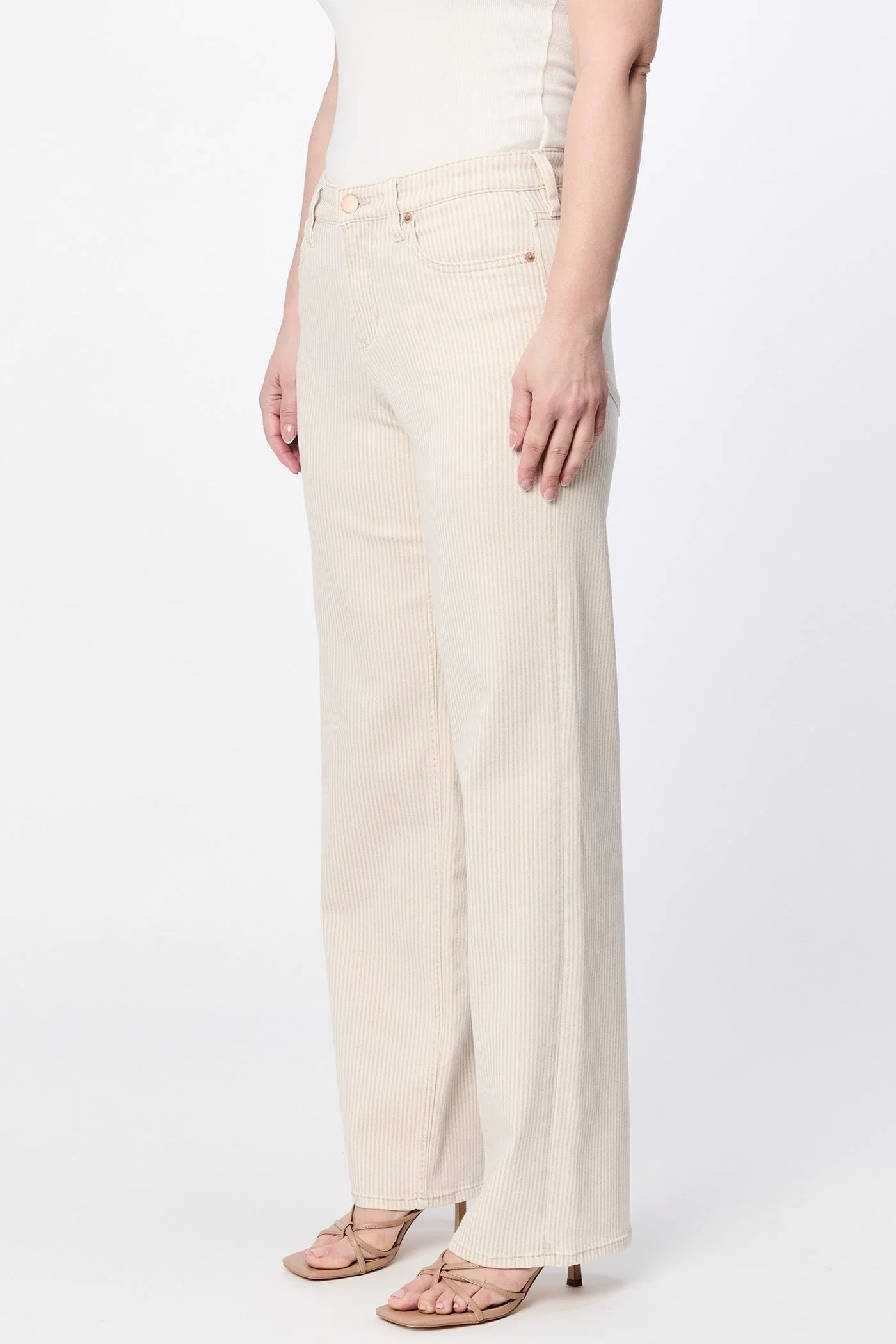 Taylor Straight Leg Jeans - Sand Stripe
