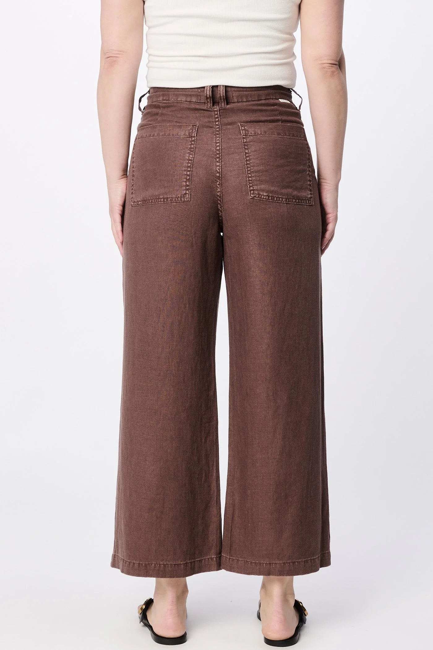 Audrey Wide Leg Pants - Cappuccino