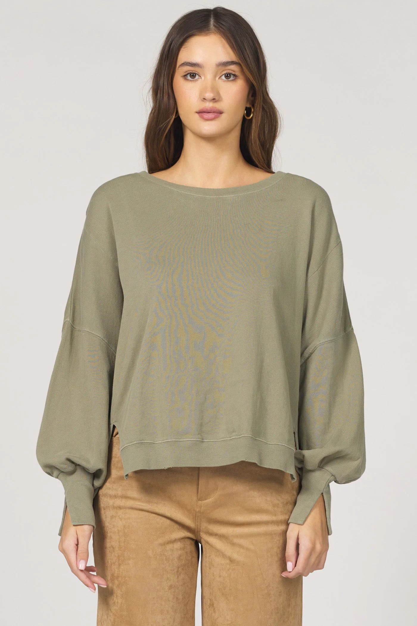 Trenton Pullover Top - Vetiver