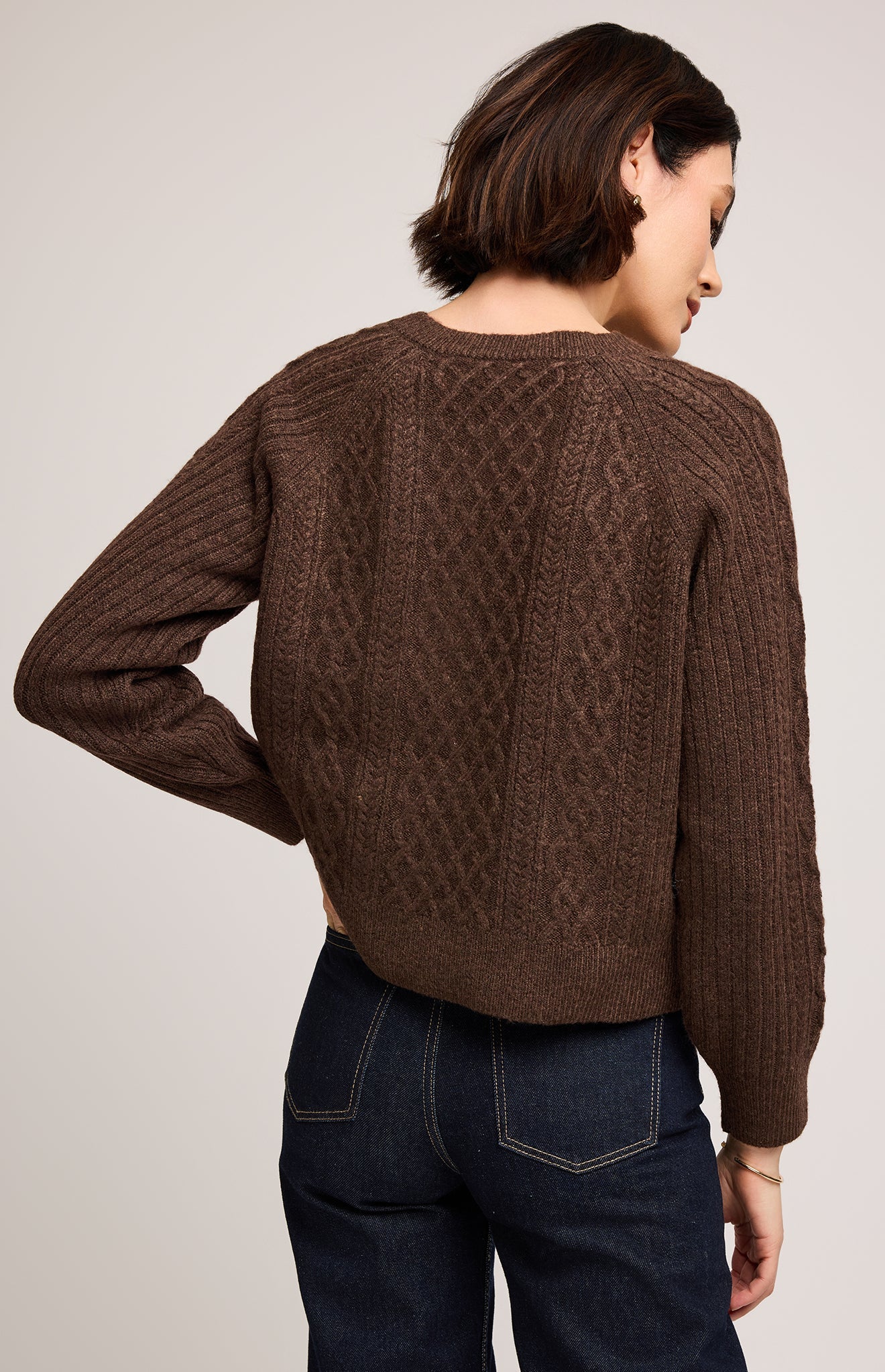Aspen Cardigan - Heather Chocolate