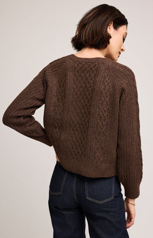 Aspen Cardigan - Heather Chocolate