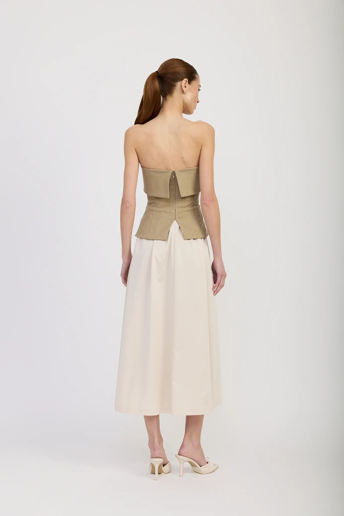 Arden Mixed Media Midi Dress