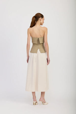 Arden Mixed Media Midi Dress