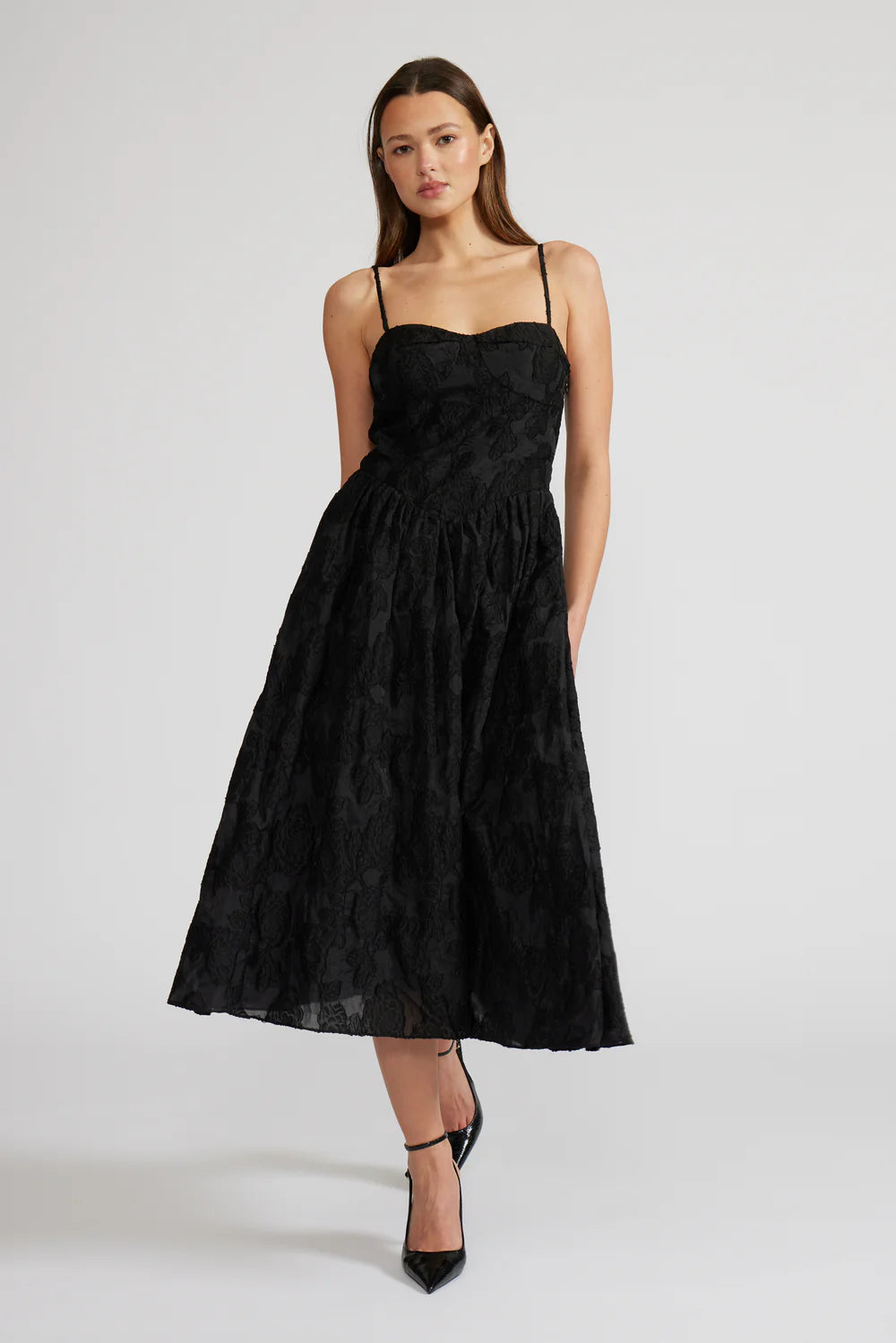 Ingrid Midi Dress - Black