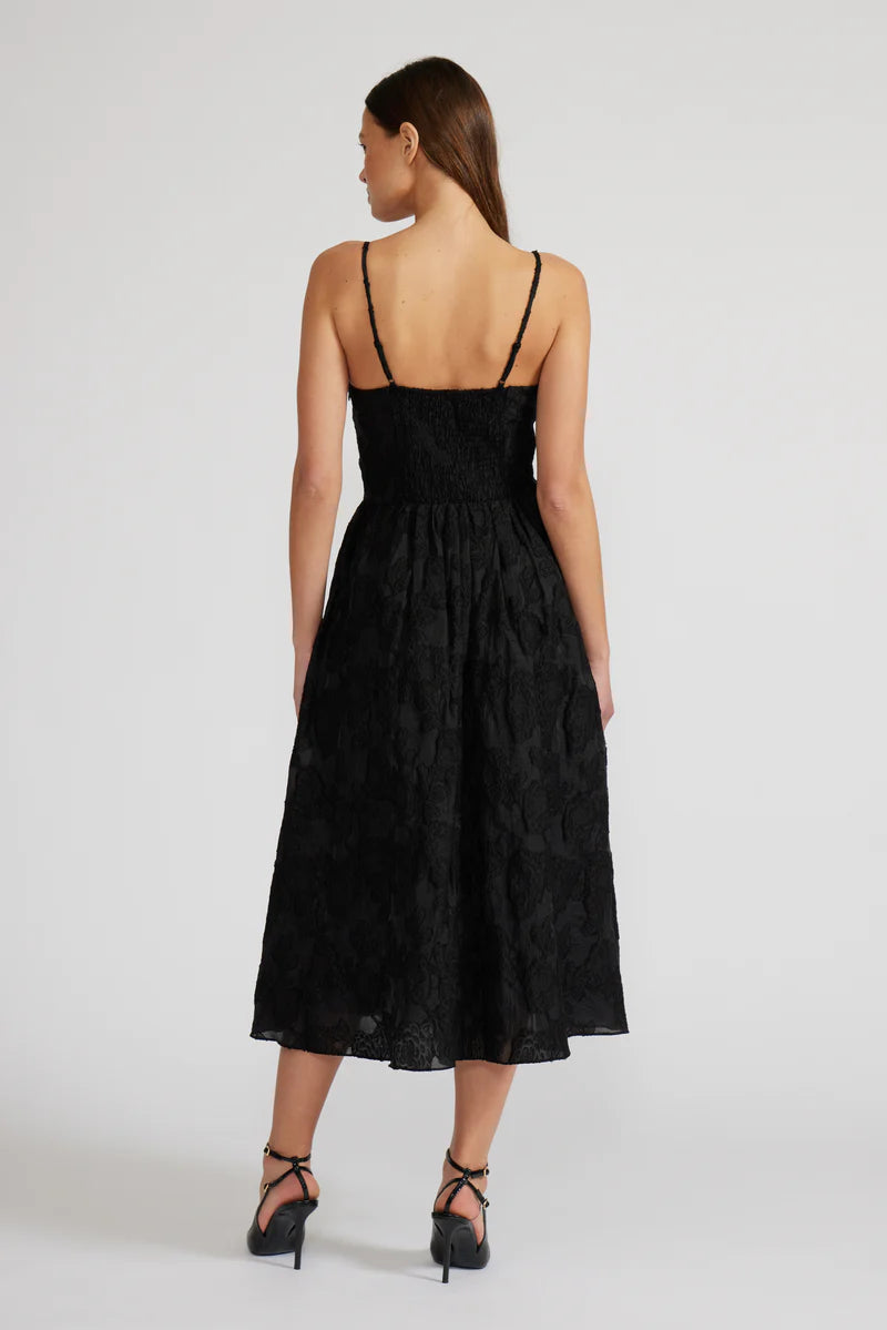 Ingrid Midi Dress - Black