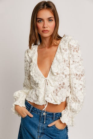 Isabel Ruffle Detail Top