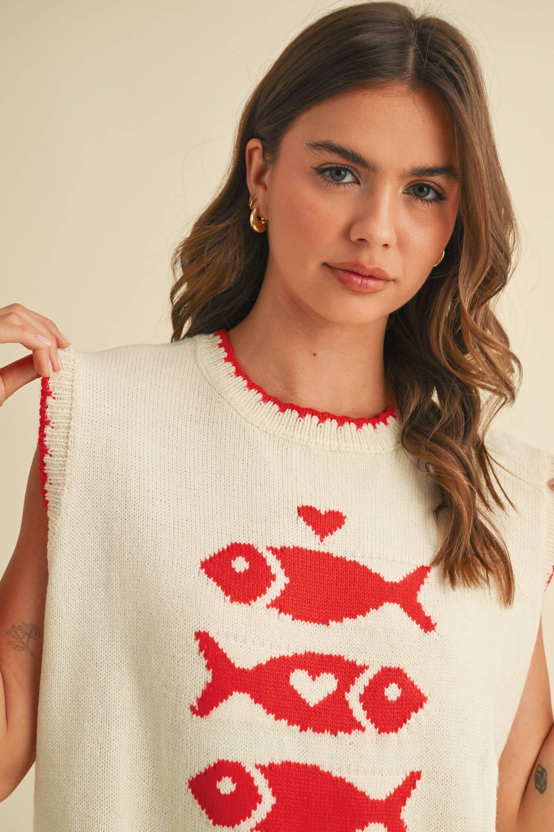 Sardine Sleeveless Knit Top