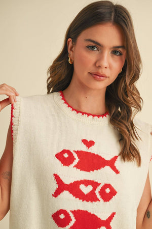 Sardine Sleeveless Knit Top