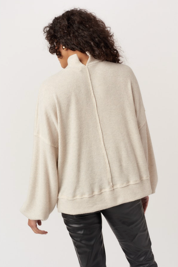 Becca Ribbed Mockneck Top