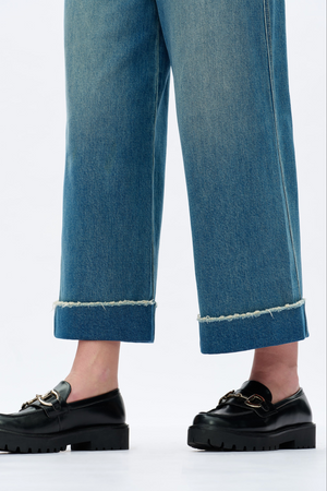 High Rise Wide Leg Jeans - Vintage Medium Blue