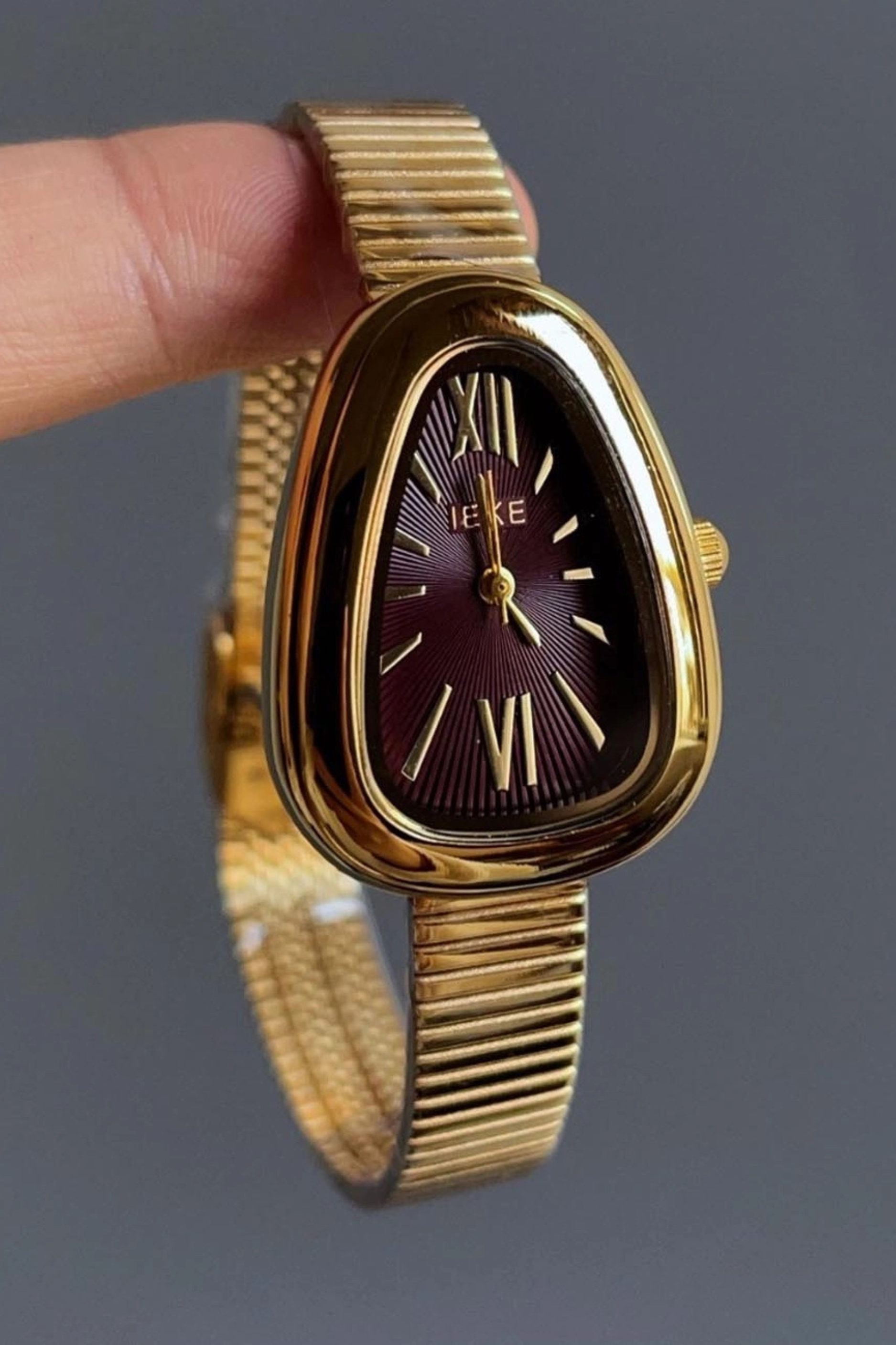 Geometric Dial Wrist Watch - Round