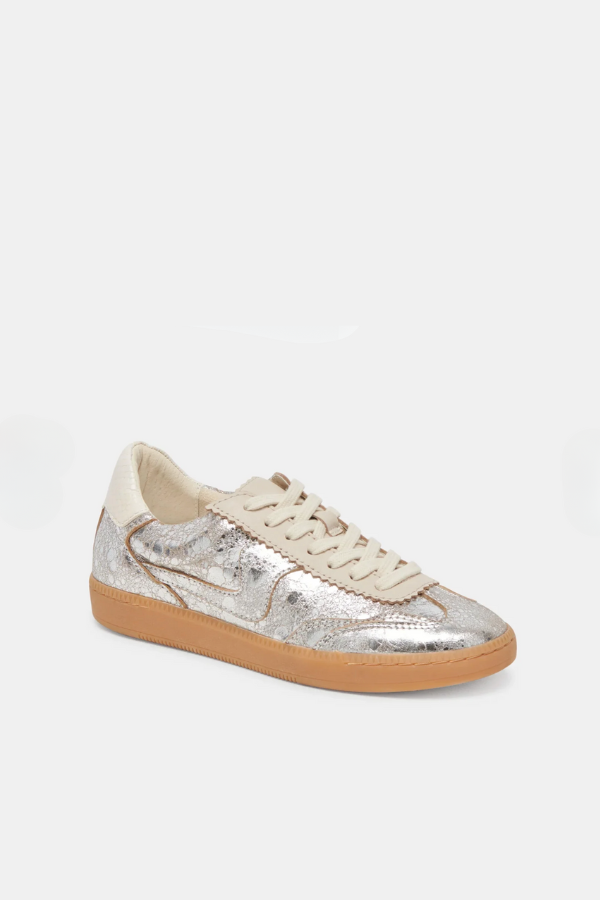 Dolce Vita Notice Sneaker - Silver Distressed Leather