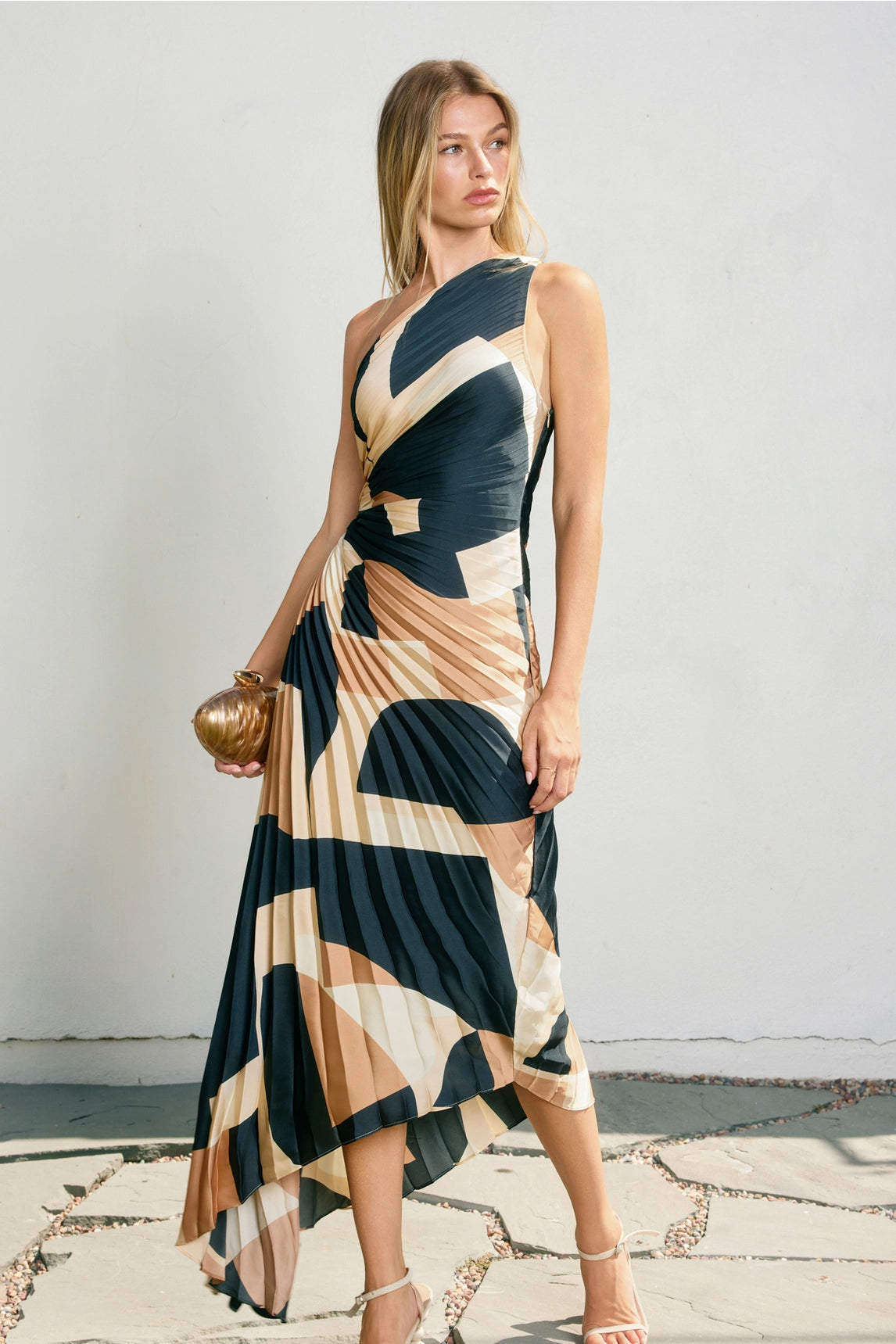 First Class Asymmetrical Maxi Dress