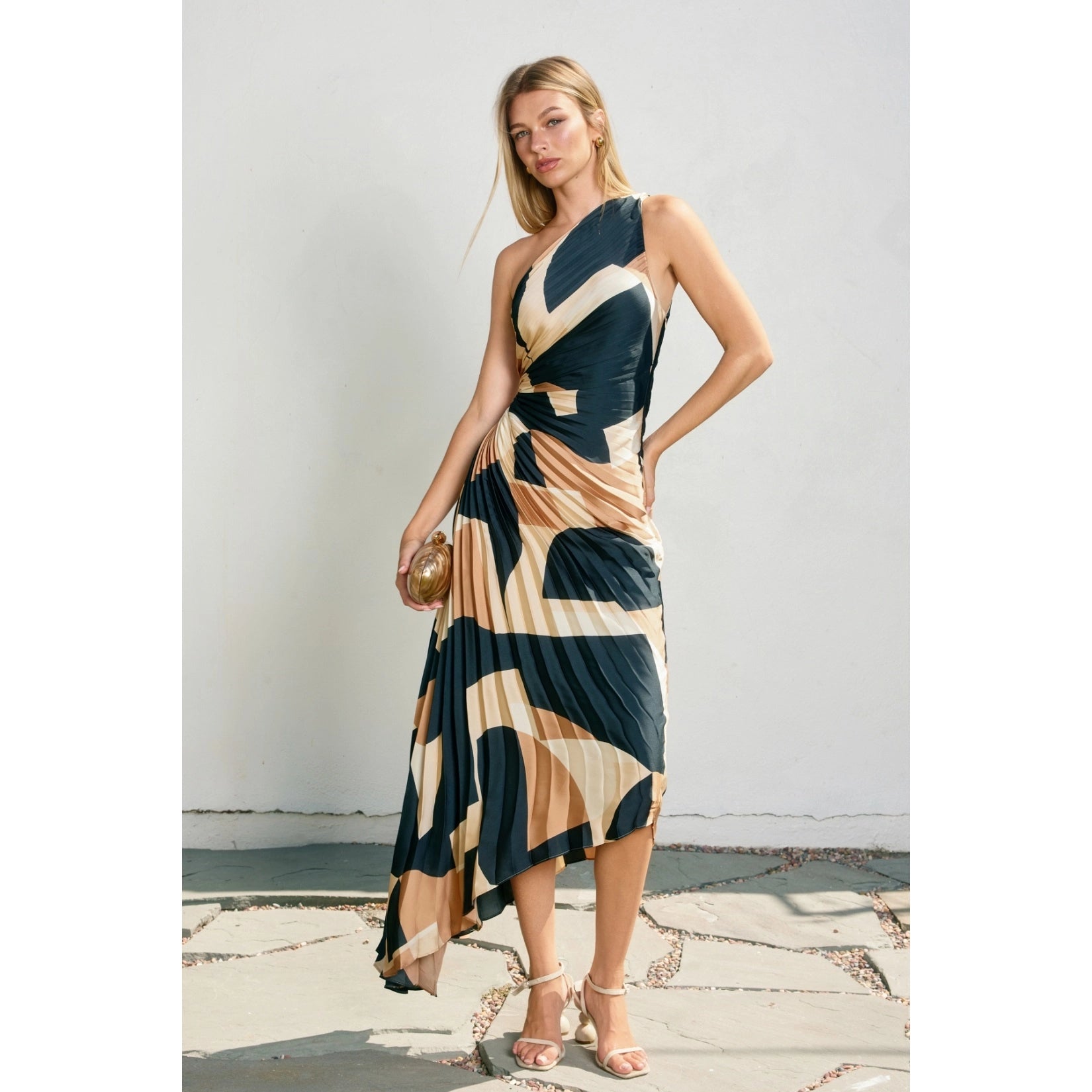 First Class Asymmetrical Maxi Dress