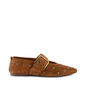 Seychelles Abbey Flat - Brown Suede