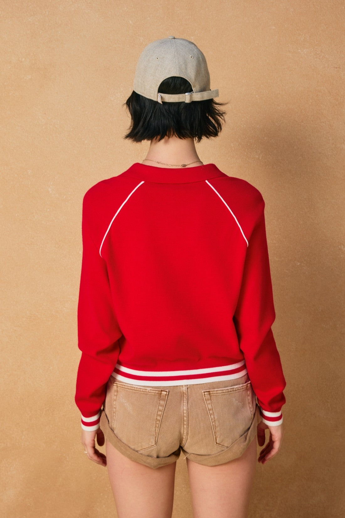 Polo Contrast Trim Sweater