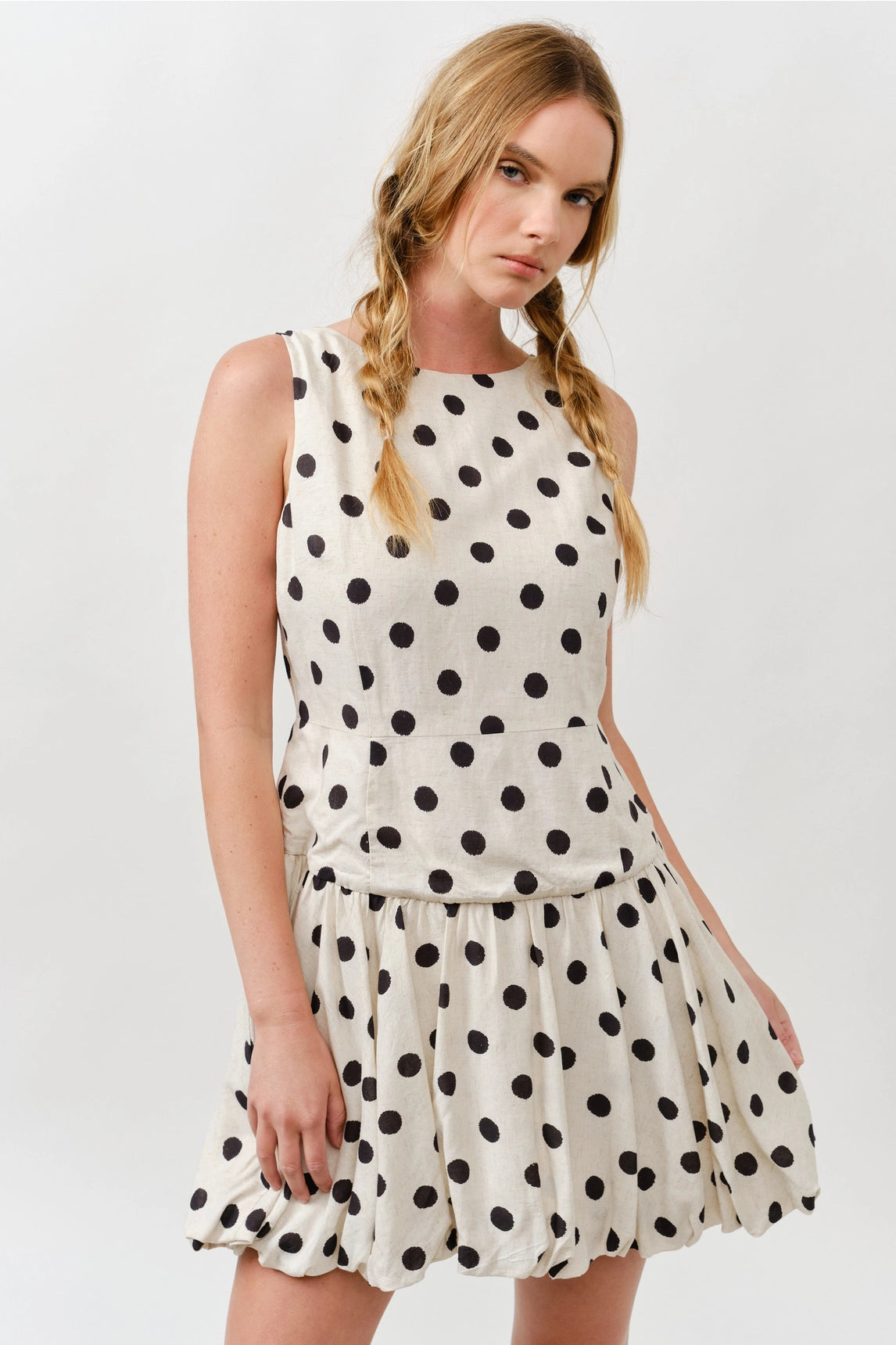 Polka Dot Bubble Mini Dress