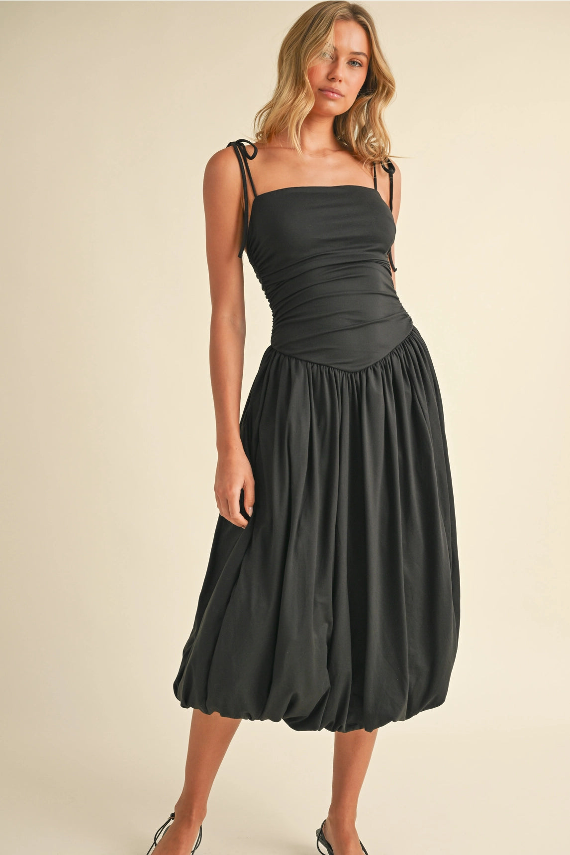 Evelyn Balloon Midi Dress