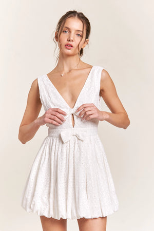 Boho Bow Mini Dress