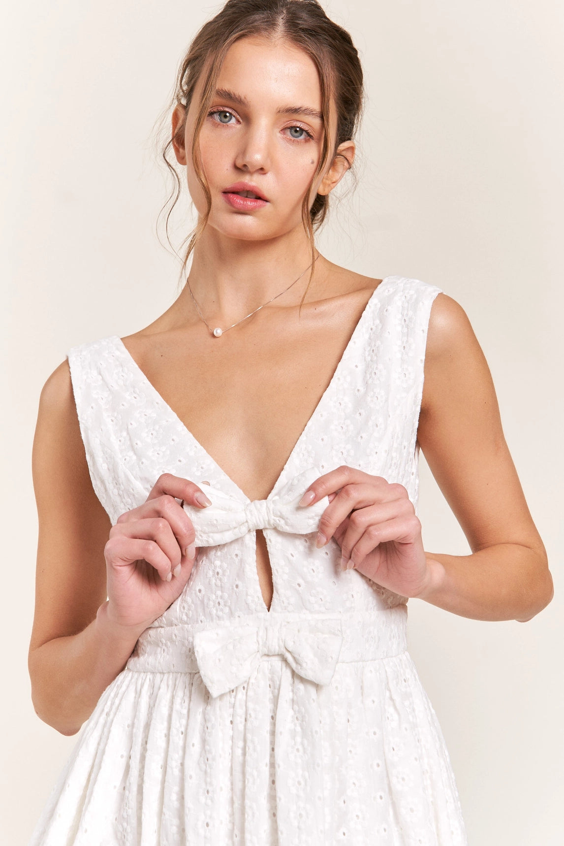 Boho Bow Mini Dress