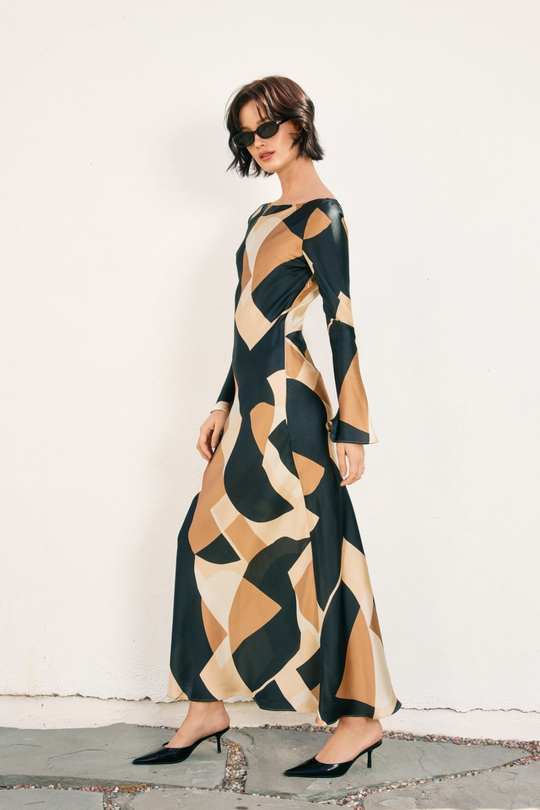 First Class Boat Neck Maxi Dress