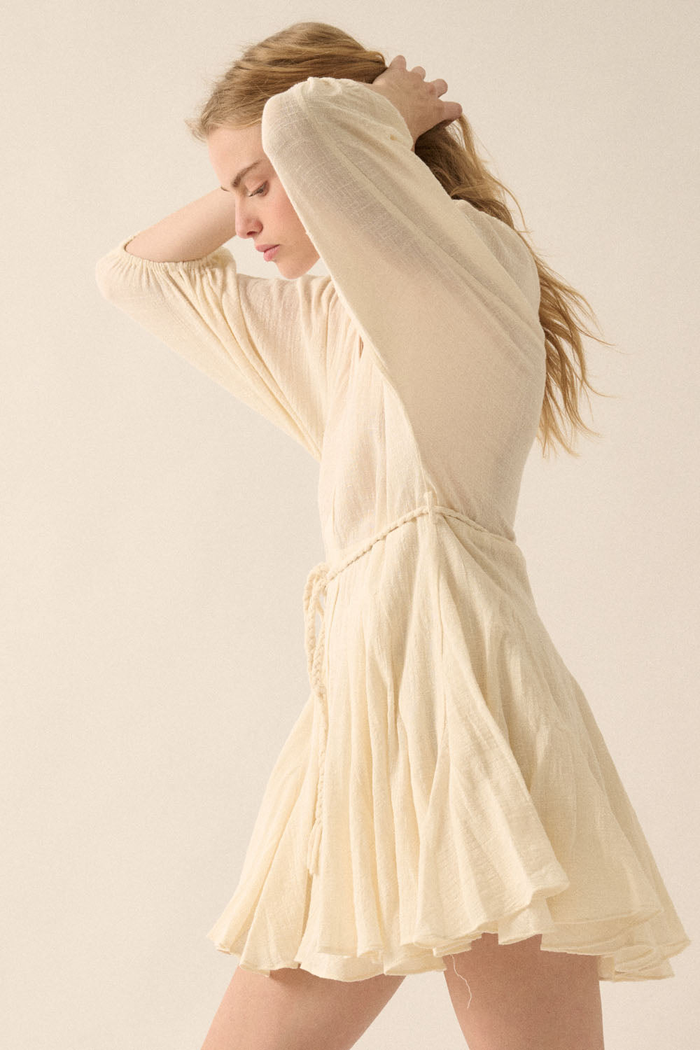 Isabella Pleated Mini Dress