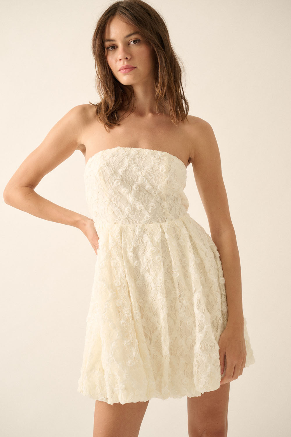 Olivia Floral Lace Mini Dress