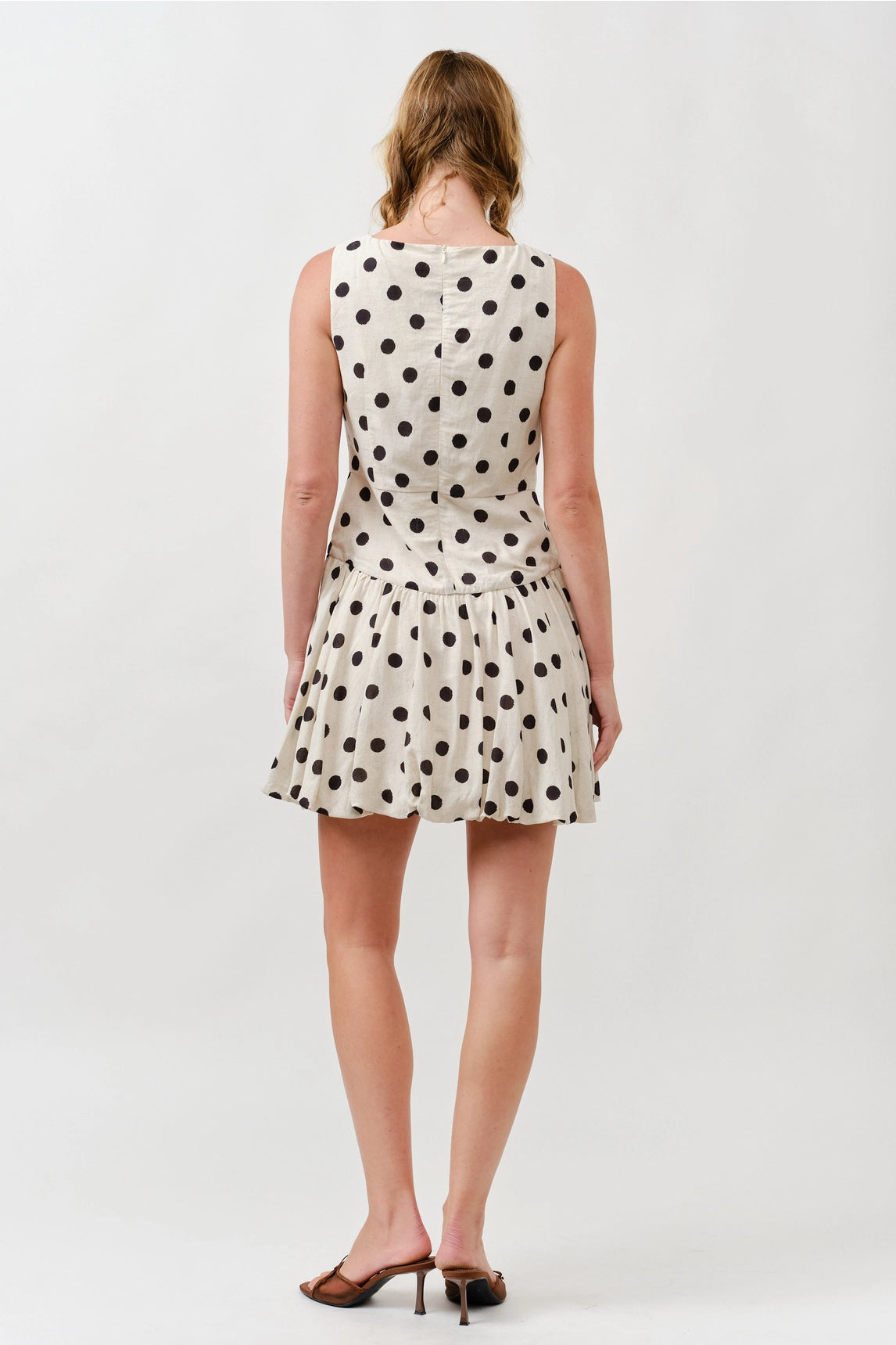 Polka Dot Bubble Mini Dress