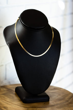 18K Katy Thin Herringbone Necklace