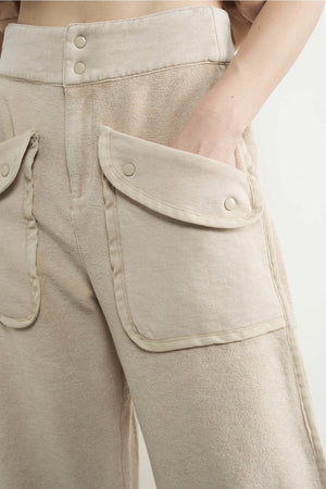 Vintage Washed Barrel Pants - Sand