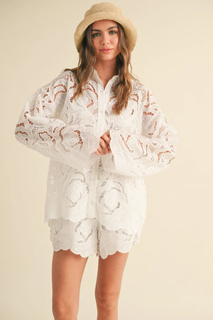 Crushing On You Eyelet Shorts