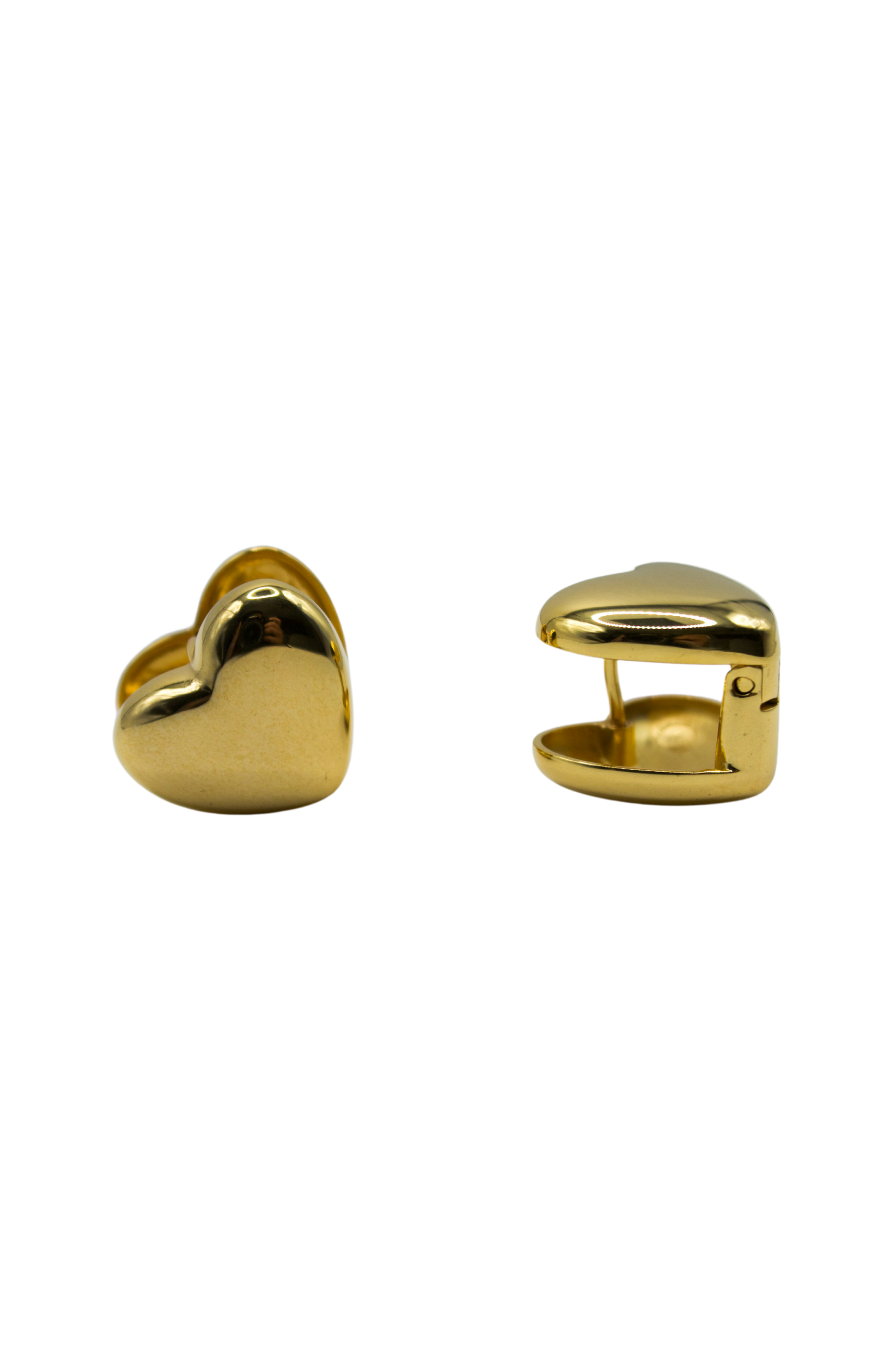 18K Heart Stud Earrings