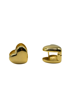 18K Heart Stud Earrings