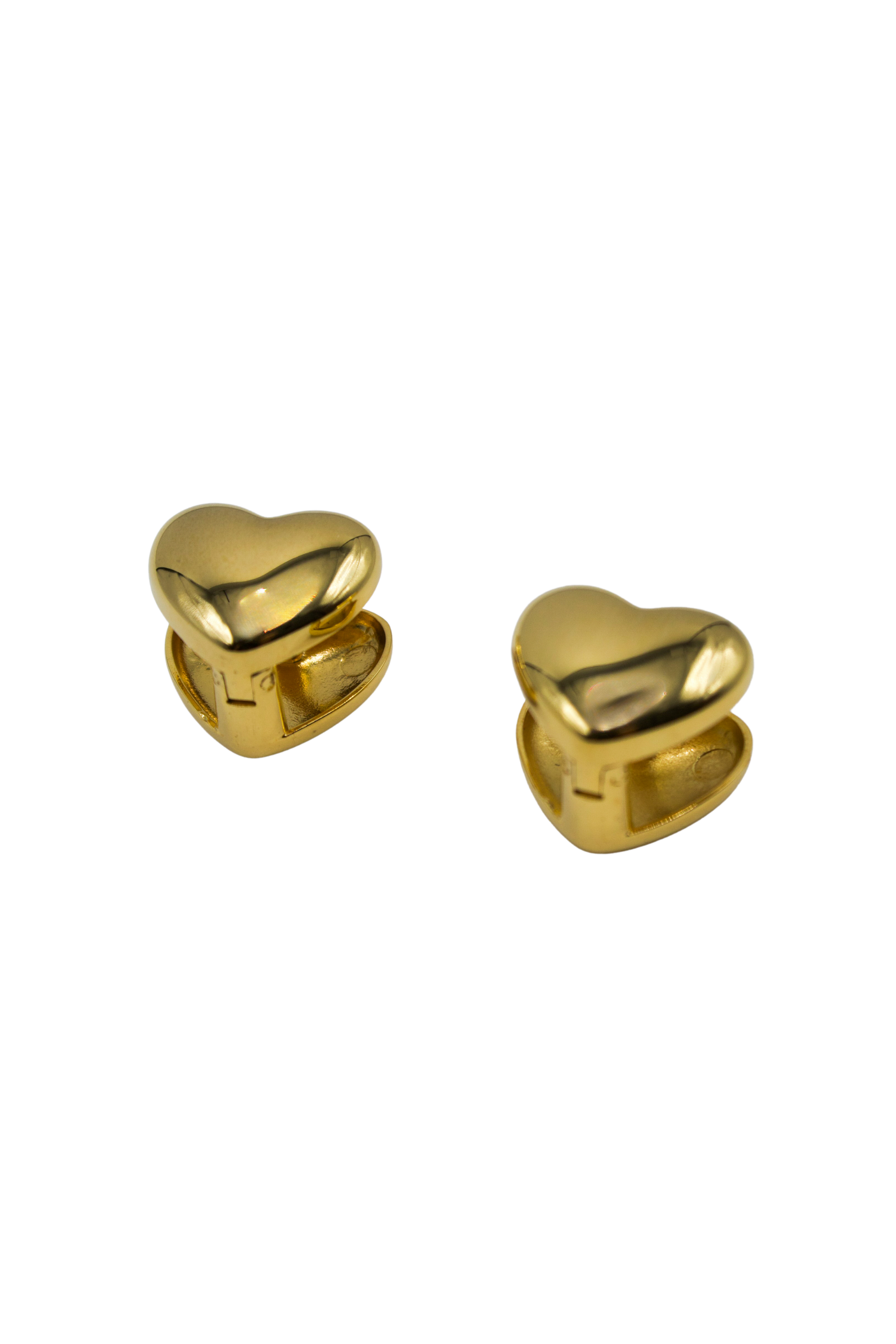 18K Heart Stud Earrings