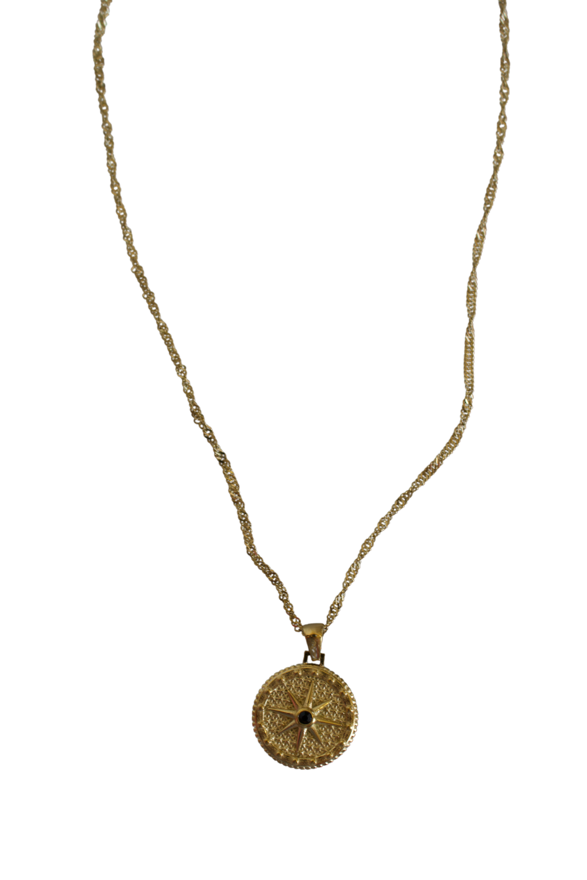 18K Black Star Pendant Necklace