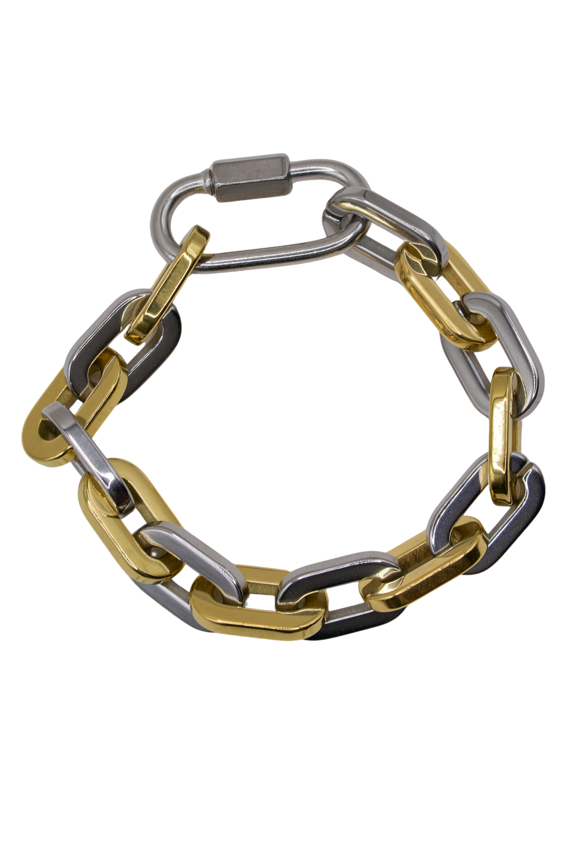 18K Eliana Thick Chain Bracelet - Mixed Metal