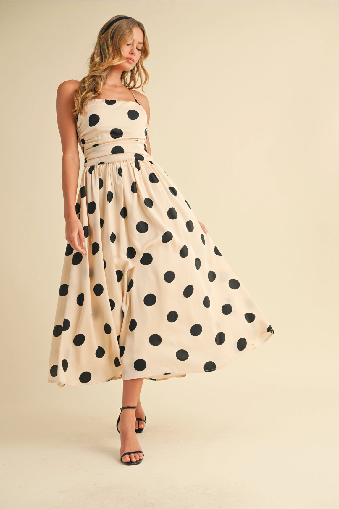 Caroline Polka Dot Midi Dress