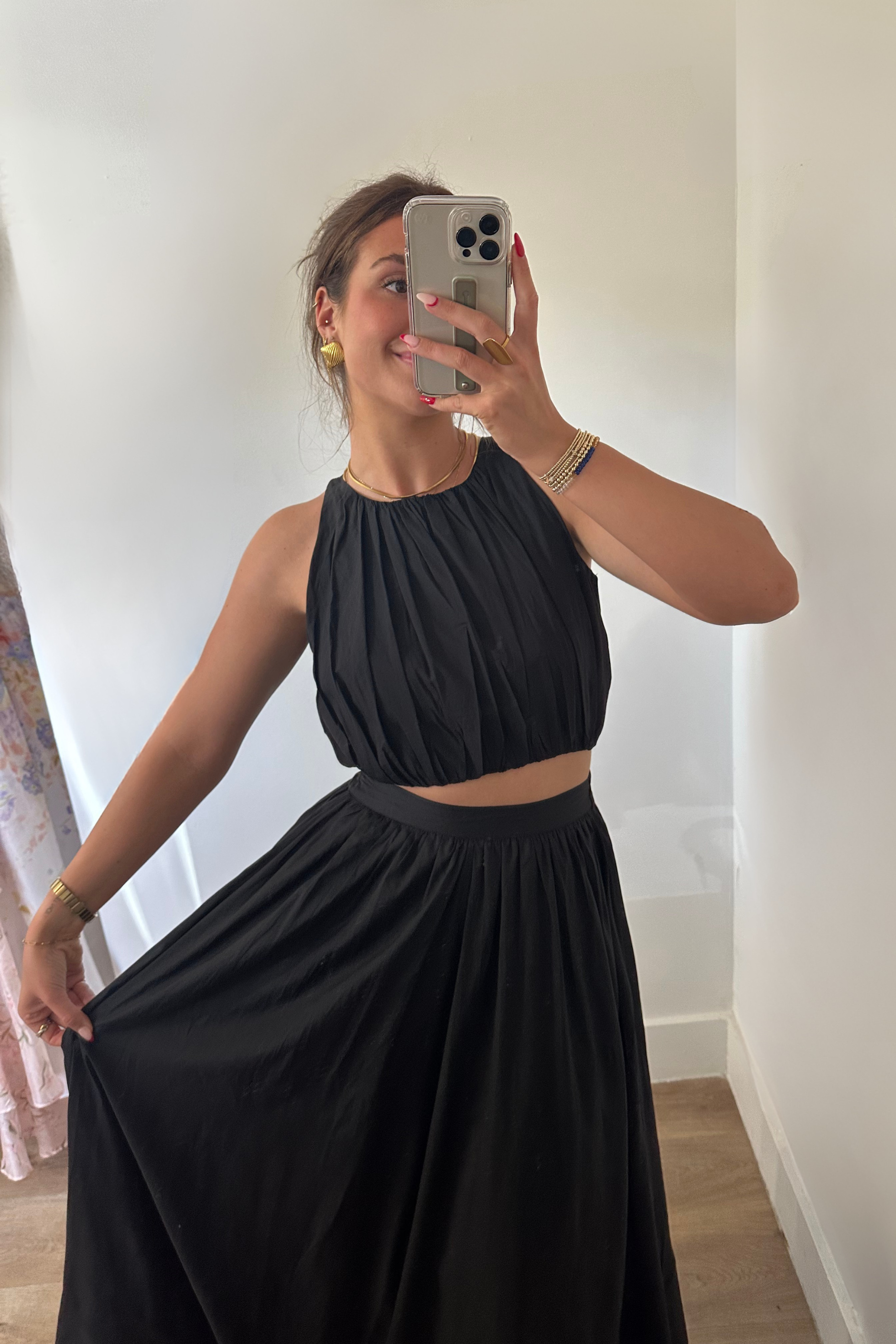 Summer Nights Halter Top - Black