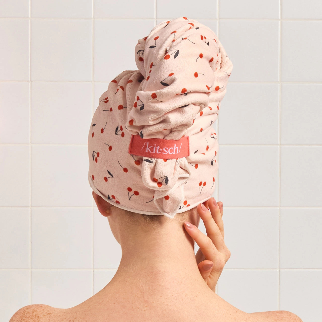 KITSCH XL Hair Towel Wrap - Cherry