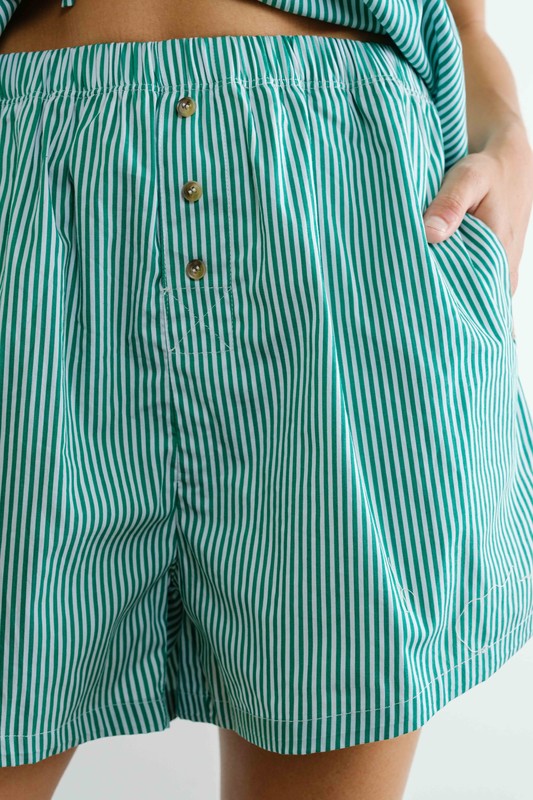 Poplin Boxer Shorts - Green