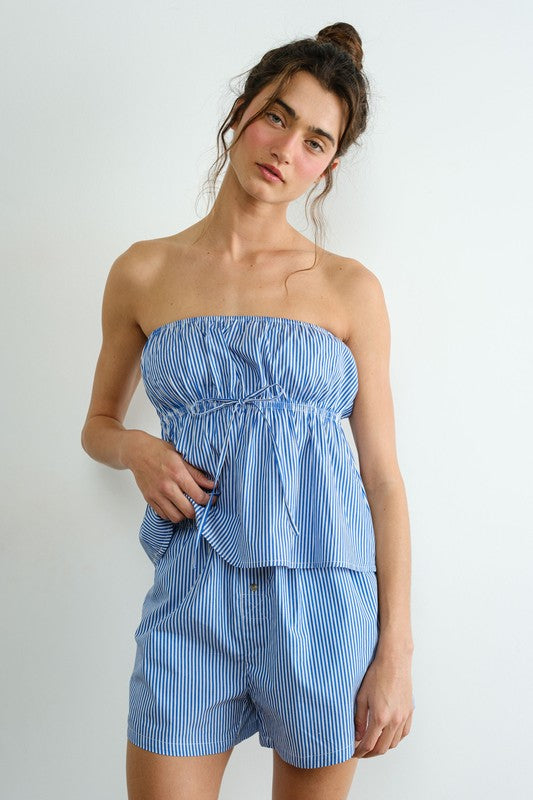 Poplin Boxer Shorts - Blue