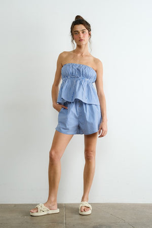 Poplin Boxer Shorts - Blue