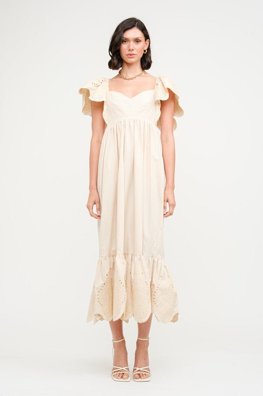 Brooklyn Midi Dress - Natural