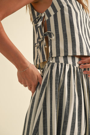 Callie Striped Crop Top