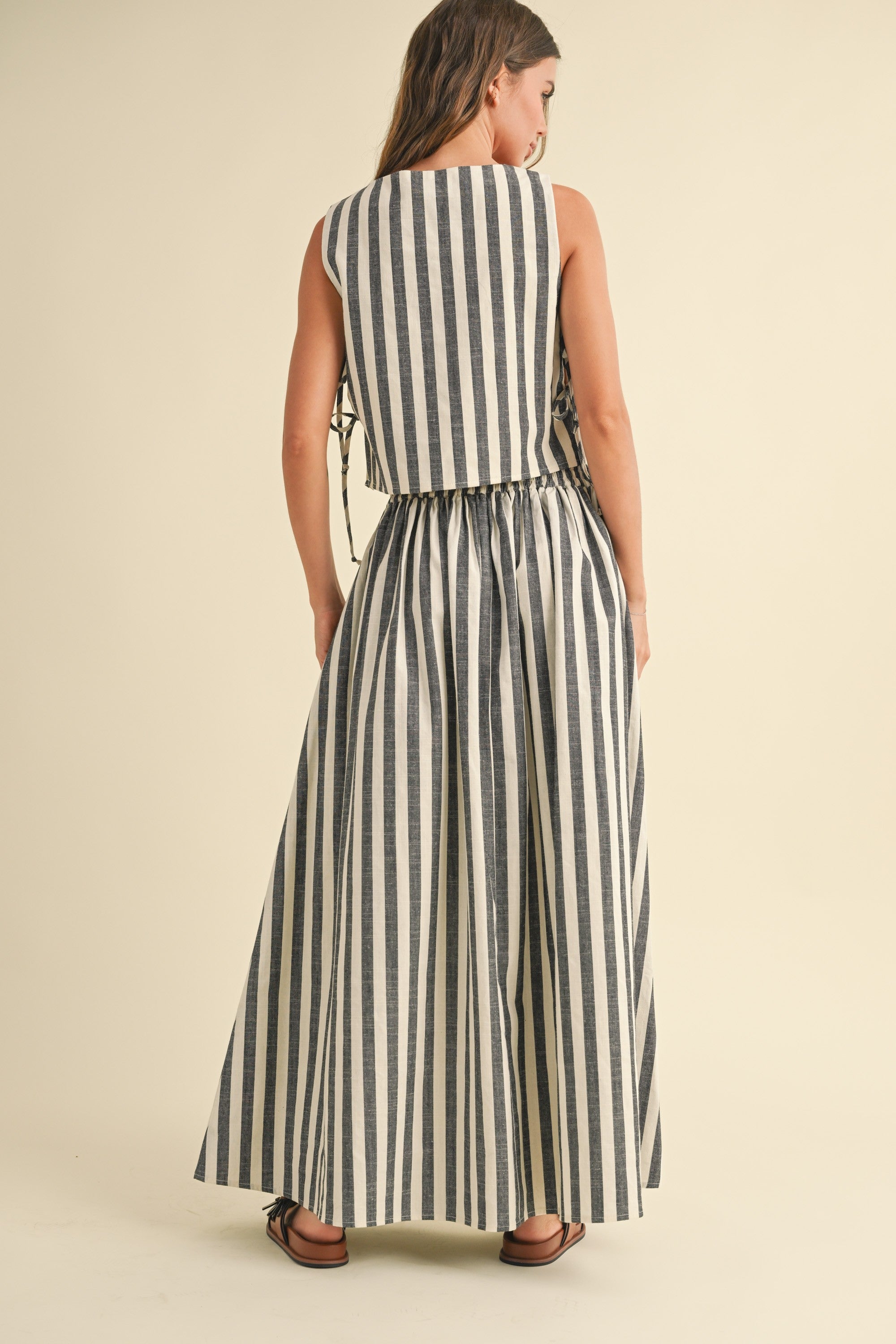 Callie Striped Maxi Skirt