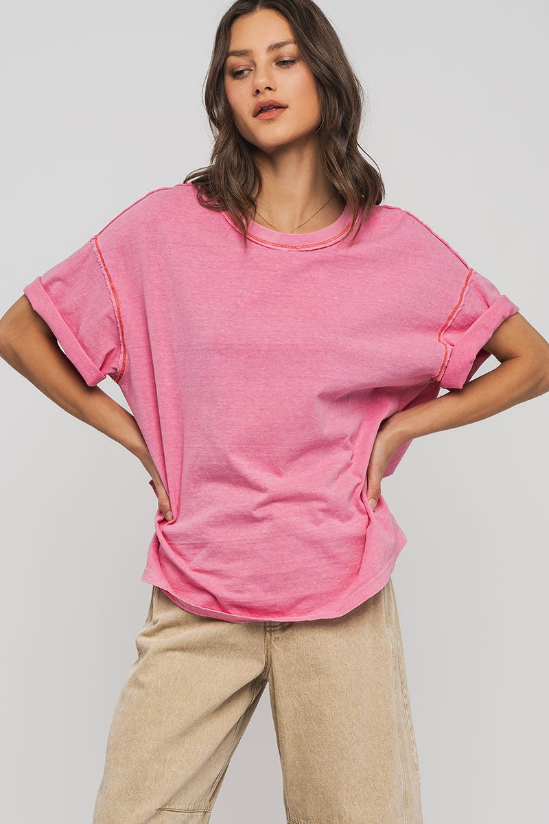 Timeless Oversized Tee - Pink